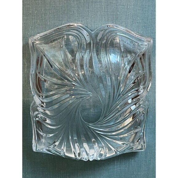 Vintage MIKASA Crystal Spring Flair Rectangle 6" Candy Dish Bowl - Picture 7 of 7